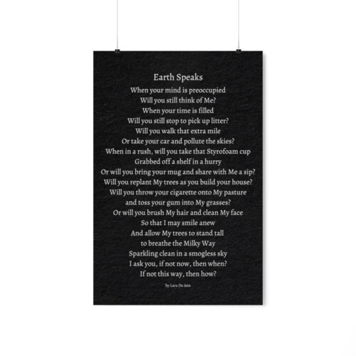 Earth Speaks - print - black - Image 2