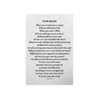 Earth Speaks - print - gray