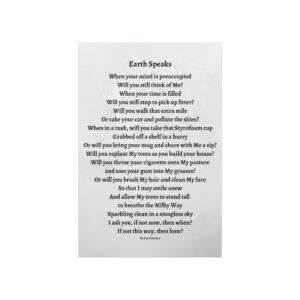 Earth Speaks - print - gray