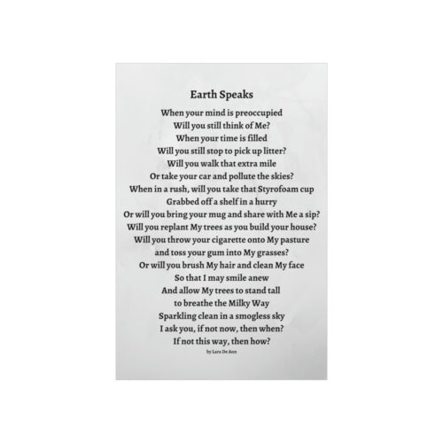 Earth Speaks - print - gray