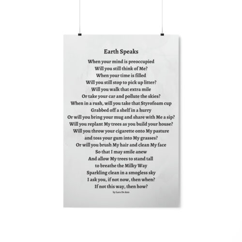 Earth Speaks - print - gray - Image 2