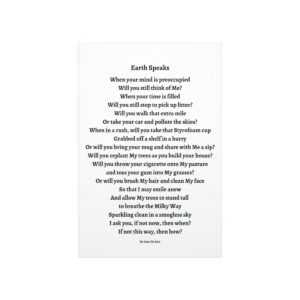 Earth Speaks - print - white