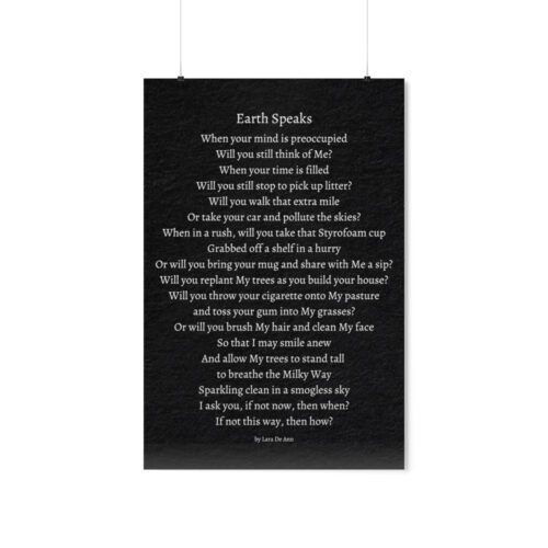 Earth Speaks - print - black - Image 13