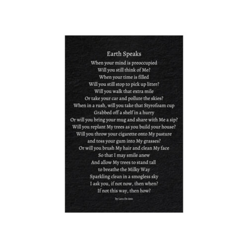 Earth Speaks - print - black - Image 14