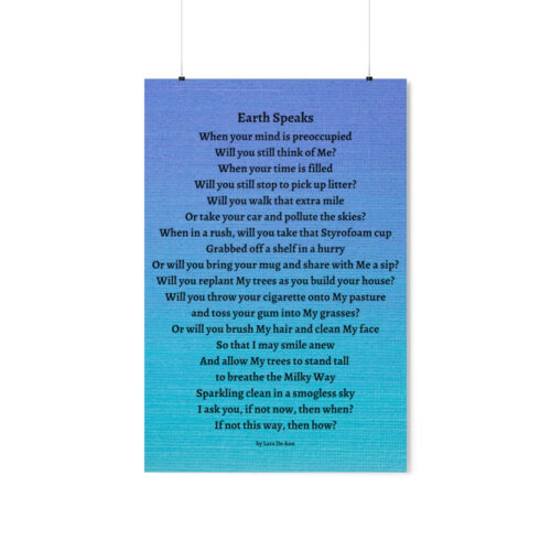 Earth Speaks - print - blue - Image 12