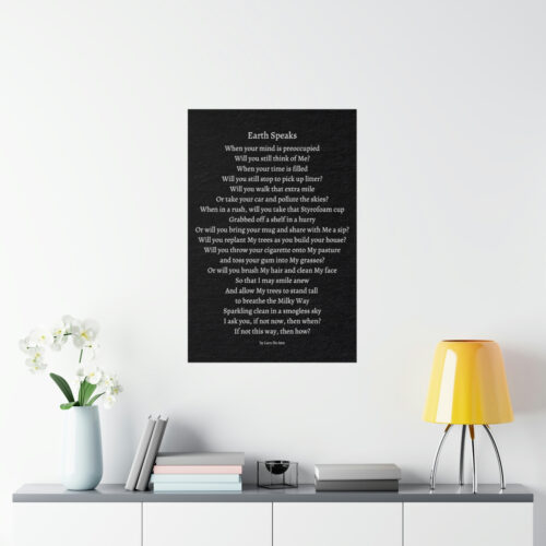 Earth Speaks - print - black - Image 16