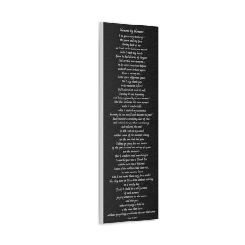 Moment by Moment - canvas - black