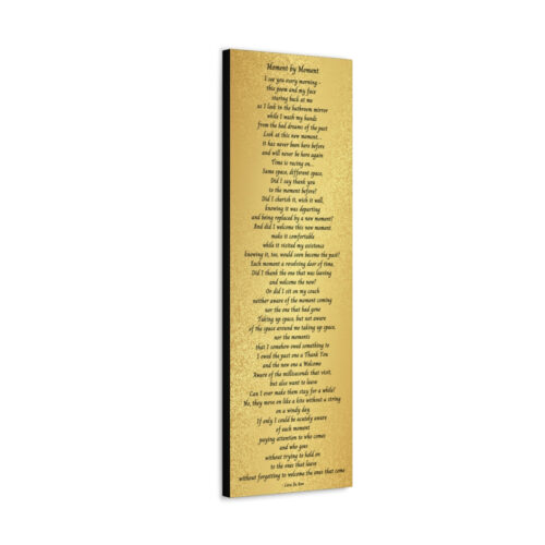 Moment by Moment - canvas - gold