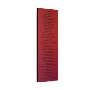 Moment by Moment - canvas - red with black letters
