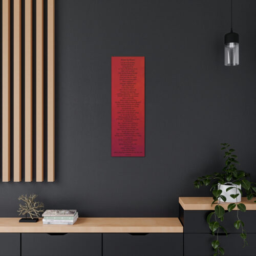 Moment by Moment - canvas - red with black letters - Image 4
