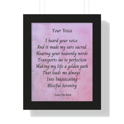 Your Voice - framed - mauve - Image 3