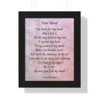 Your Hand - framed - mauve