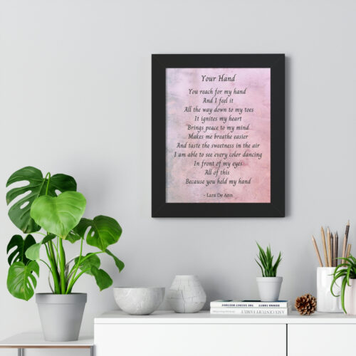 Your Hand - framed - mauve - Image 2