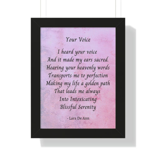 Your Voice - framed - mauve - Image 8