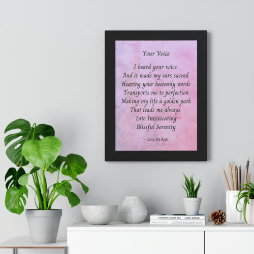 Your Voice - framed - mauve - Image 9