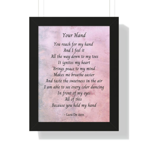 Your Hand - framed - mauve - Image 6