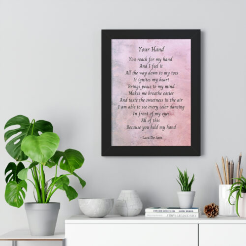Your Hand - framed - mauve - Image 7