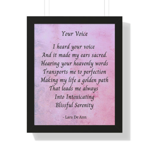 Your Voice - framed - mauve - Image 11