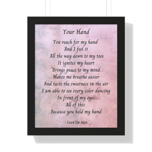 Your Hand - framed - mauve - Image 12