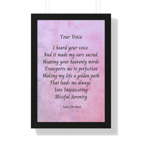 Your Voice - framed - mauve - Image 16