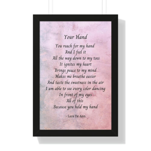 Your Hand - framed - mauve - Image 17
