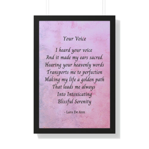 Your Voice - framed - mauve - Image 21