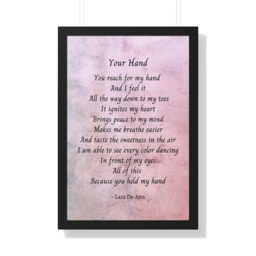 Your Hand - framed - mauve - Image 21