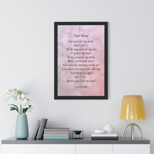 Your Hand - framed - mauve - Image 22