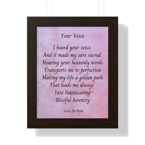 Your Voice - framed - mauve - Image 4