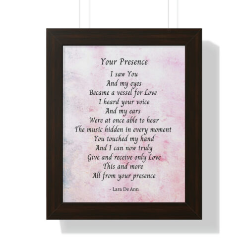 Your Presence - framed - mauve - Image 4