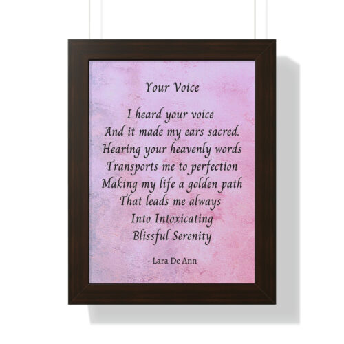 Your Voice - framed - mauve - Image 10