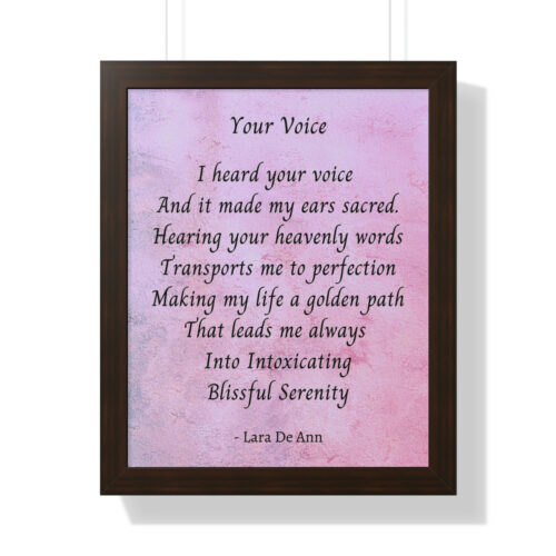 Your Voice - framed - mauve - Image 12