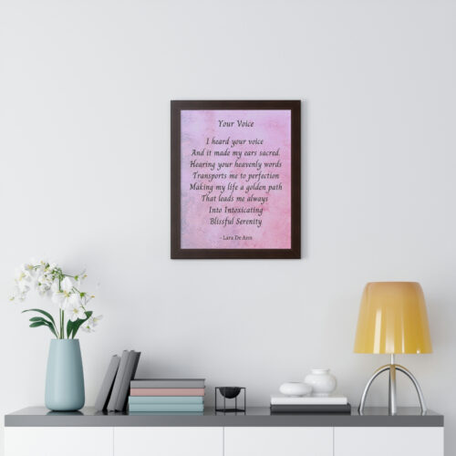 Your Voice - framed - mauve - Image 13