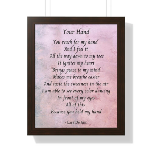 Your Hand - framed - mauve - Image 13