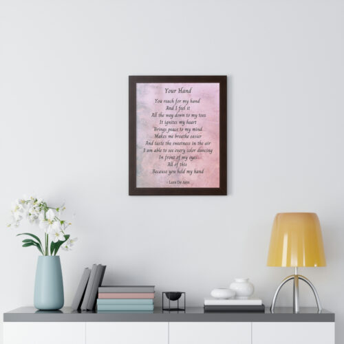 Your Hand - framed - mauve - Image 14