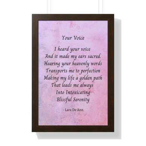 Your Voice - framed - mauve - Image 17