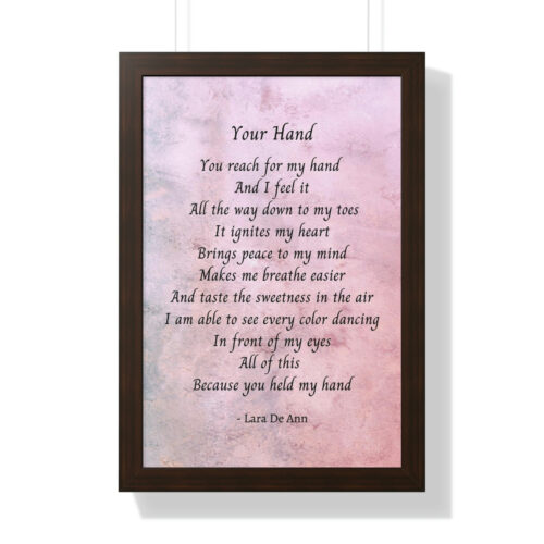 Your Hand - framed - mauve - Image 18
