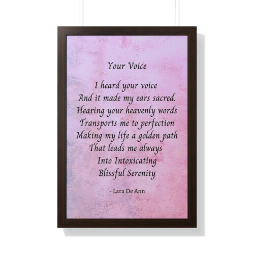 Your Voice - framed - mauve - Image 23