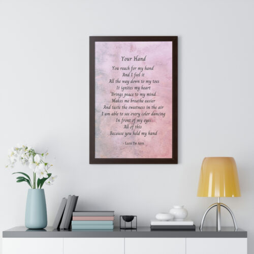 Your Hand - framed - mauve - Image 24