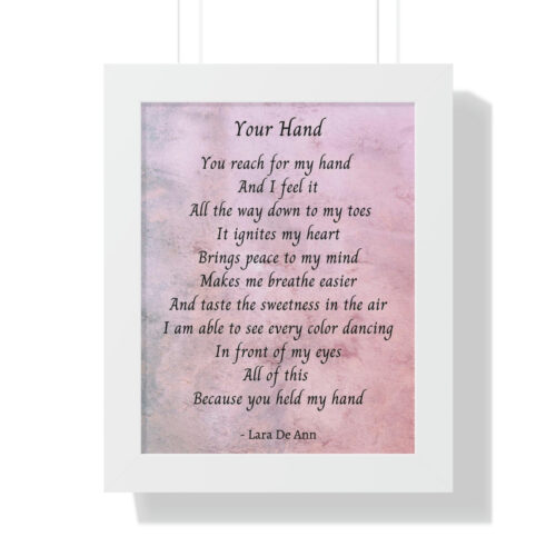 Your Hand - framed - mauve - Image 4