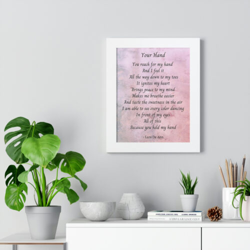 Your Hand - framed - mauve - Image 5