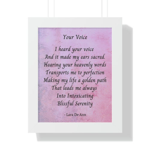 Your Voice - framed - mauve - Image 6