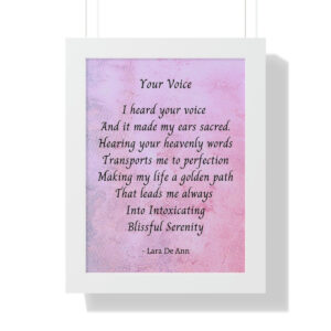 Your Voice - framed - mauve