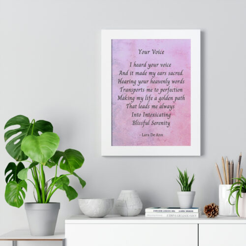 Your Voice - framed - mauve - Image 2