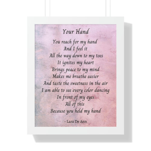 Your Hand - framed - mauve - Image 15