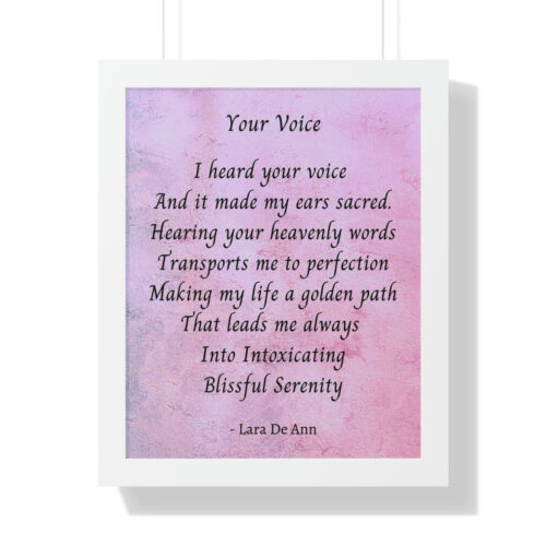 Your Voice - framed - mauve - Image 14