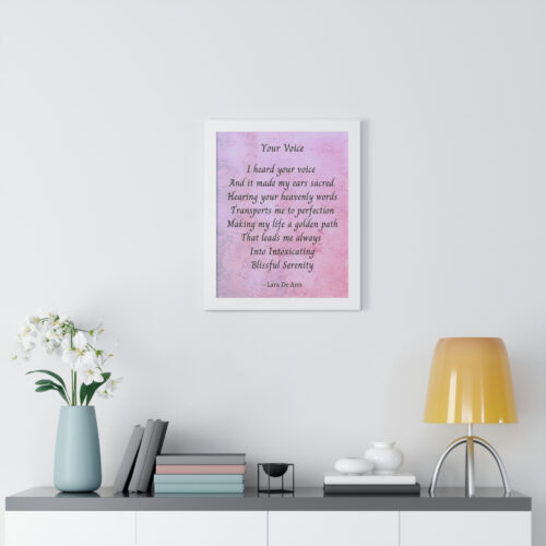Your Voice - framed - mauve - Image 15
