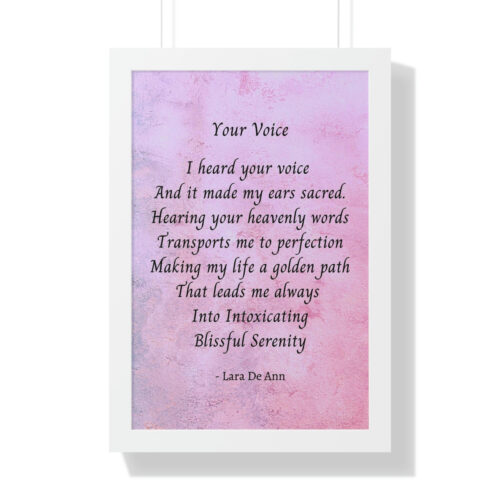 Your Voice - framed - mauve - Image 19