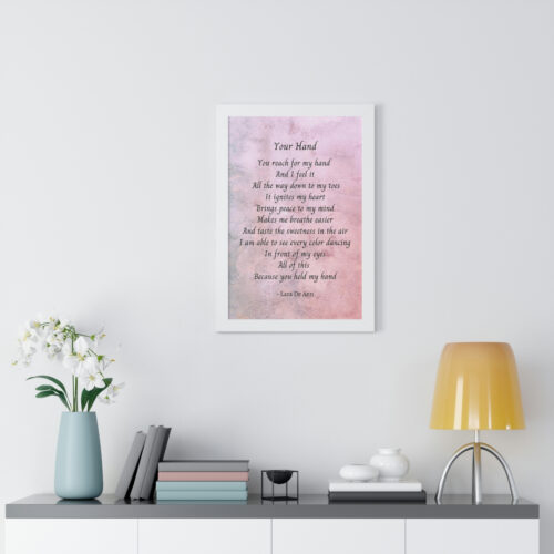 Your Hand - framed - mauve - Image 20
