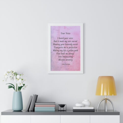 Your Voice - framed - mauve - Image 20